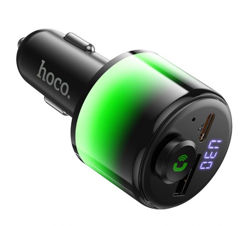 АЗП FM модулятор Hoco E166 Path PD42W+QC3.0 (1USB-A/1C) Black