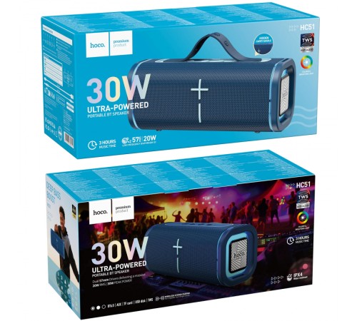 Bluetooth Колонка Hoco HC51 Soul Blue