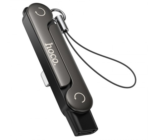 Перехідник Hoco UA47 Lightning male to Type-C female adapter Black