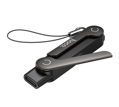 Перехідник Hoco UA47 Lightning male to Type-C female adapter Black