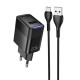 МЗП Hoco CS111A Lounge PD22.5W (1USB-C) + кабель USB to Type-C Black