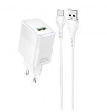 МЗП Hoco CS111A Lounge PD22.5W (1USB-C) + кабель USB to Type-C White