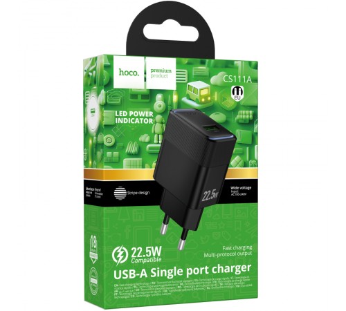 МЗП Hoco CS111A Lounge PD22.5W (1USB-C) Black