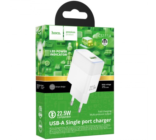 МЗП Hoco CS111A Lounge PD22.5W (1USB-C) White