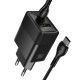 МЗП Hoco CS112A Lounge PD30W+QC3.0 (1USB-A/1C) + кабель Type-C to Type-C Black