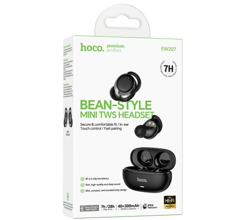 Бездротові TWS навушники Hoco EW207 Sound Black