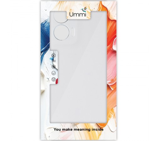Чохол Silicone Cover Ummi Lakshmi Full Camera (AA) для Motorola Edge 50 Білий / White