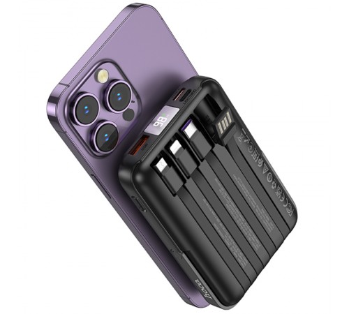 Портативний ЗП Power Bank Hoco J135 Rico 22.5W+PD20W з БЗП 10000 mAh Black