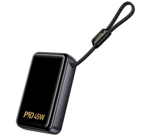 Портативний ЗП Power Bank Hoco Q54 Shine PD45W with cable 20000 mAh Metal gray