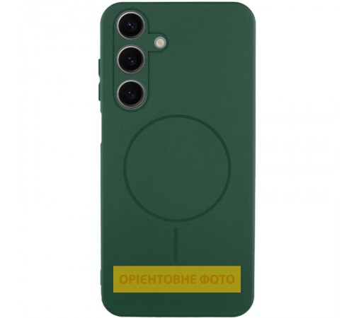 Чохол Silicone Cover Lakshmi Full Camera (AA) with Magnetic Fit для Samsung Galaxy A07 Зелений / Dark green