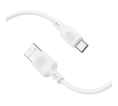 Дата кабель Borofone BX113 Lenny USB to Type-C 3A (1m) White