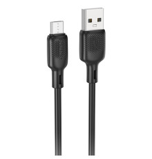 Дата кабель Borofone BX113 Lenny USB to MicroUSB 2.4A (2m) Black