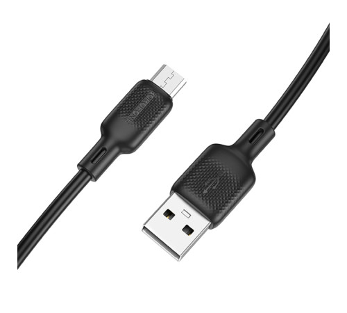 Дата кабель Borofone BX113 Lenny USB to MicroUSB 2.4A (2m) Black