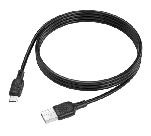 Дата кабель Borofone BX113 Lenny USB to MicroUSB 2.4A (2m) Black