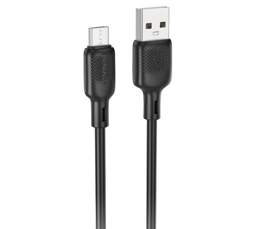 Дата кабель Borofone BX113 Lenny USB to MicroUSB 2.4A (1m) Black
