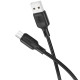 Дата кабель Borofone BX113 Lenny USB to MicroUSB 2.4A (1m) Black