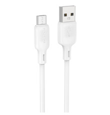 Дата кабель Borofone BX113 Lenny USB to MicroUSB 2.4A (1m) White
