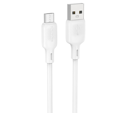 Дата кабель Borofone BX113 Lenny USB to MicroUSB 2.4A (1m) White