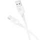 Дата кабель Borofone BX113 Lenny USB to MicroUSB 2.4A (1m) White