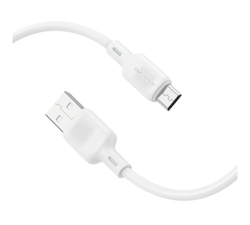 Дата кабель Borofone BX113 Lenny USB to MicroUSB 2.4A (1m) White