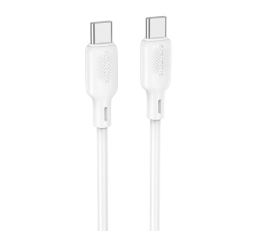 Дата кабель Borofone BX113 Lenny Type-C to Type-C 60W (1m) White