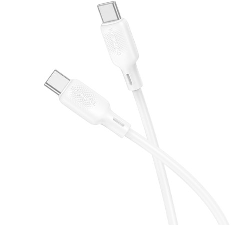 Дата кабель Borofone BX113 Lenny Type-C to Type-C 60W (1m) White