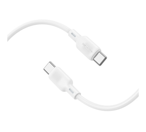 Дата кабель Borofone BX113 Lenny Type-C to Type-C 60W (1m) White