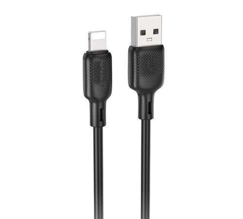 Дата кабель Borofone BX113 Lenny USB to Lightning 2.4A (1m) Black