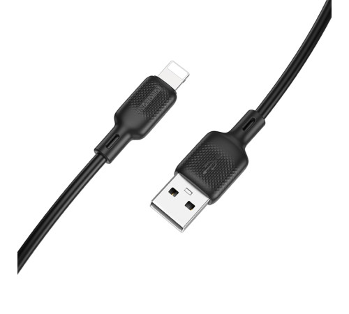 Дата кабель Borofone BX113 Lenny USB to Lightning 2.4A (1m) Black