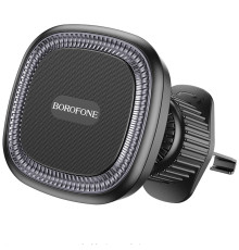 Автотримач Borofone BH96 NT Ice ring magnetic (air outlet) Black / Gray