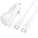 АЗП Borofone BZ34A Cloud PD20W (1USB-C) + кабель Type-C to Type-C White