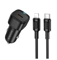 АЗП Borofone BZ34A Cloud PD20W (1USB-C) + кабель Type-C to Lightning Black