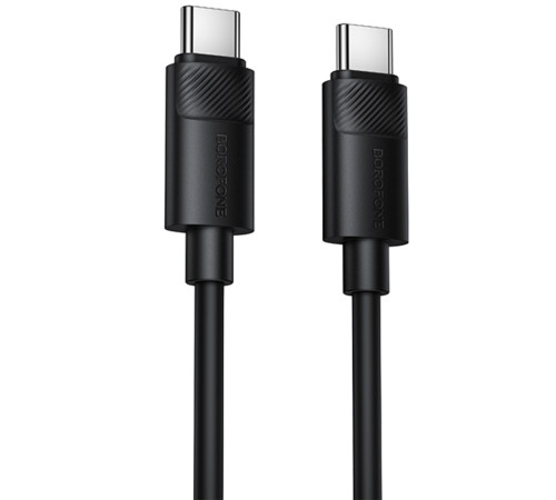 Дата кабель Borofone BX123 Leya Type-C to Type-C 60W (1m) Black