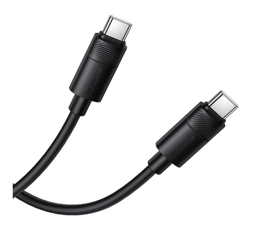 Дата кабель Borofone BX123 Leya Type-C to Type-C 60W (1m) Black