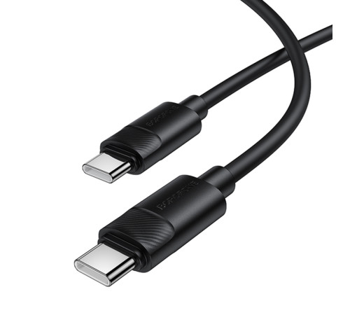 Дата кабель Borofone BX123 Leya Type-C to Type-C 60W (1m) Black