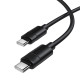 Дата кабель Borofone BX123 Leya Type-C to Type-C 60W (1m) Black