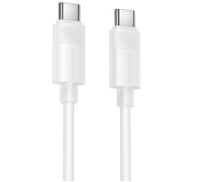 Дата кабель Borofone BX123 Leya Type-C to Type-C 60W (1m) White