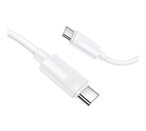 Дата кабель Borofone BX123 Leya Type-C to Type-C 60W (1m) White