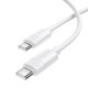 Дата кабель Borofone BX123 Leya Type-C to Type-C 60W (1m) White