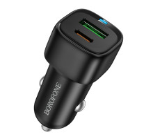 АЗП Borofone BZ34B Cloud PD20W+QC3.0 total 38W (1USB-A/1C) Black