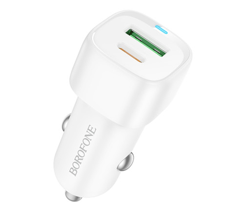 АЗП Borofone BZ34B Cloud PD20W+QC3.0 total 38W (1USB-A/1C) White