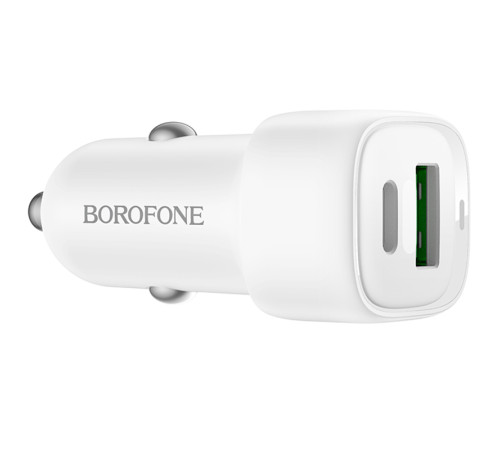 АЗП Borofone BZ34B Cloud PD20W+QC3.0 total 38W (1USB-A/1C) White