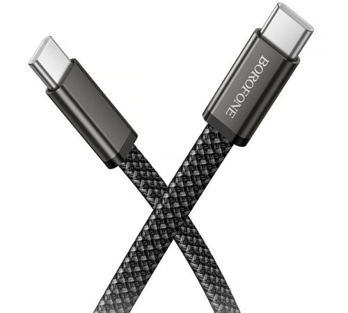 Дата кабель Borofone BX124 Peace Type-C to Type-C 60W (1m) Black