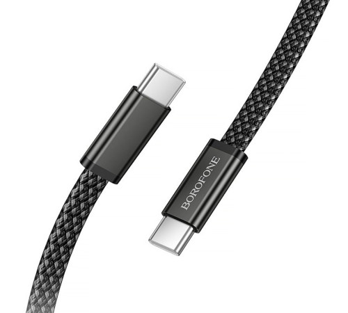 Дата кабель Borofone BX124 Peace Type-C to Type-C 60W (1m) Black