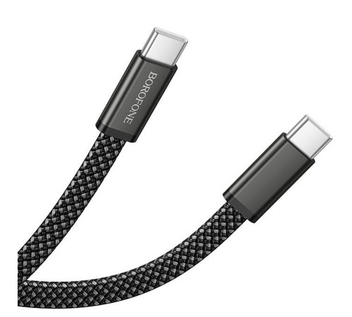 Дата кабель Borofone BX124 Peace Type-C to Type-C 60W (1m) Black