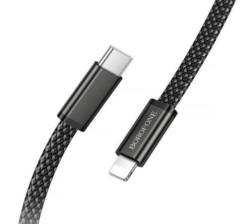 Дата кабель Borofone BX124 Peace Type-C to Lightning 30W (1m) Black