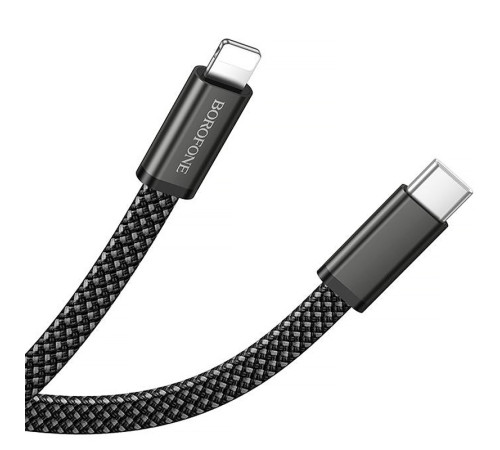 Дата кабель Borofone BX124 Peace Type-C to Lightning 30W (1m) Black