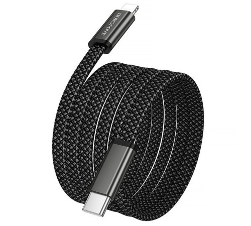 Дата кабель Borofone BX124 Peace Type-C to Lightning 30W (1m) Black