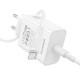 МЗП Borofone BA109A Star PD40W (1USB-C) + кабель Type-C to Type-C White