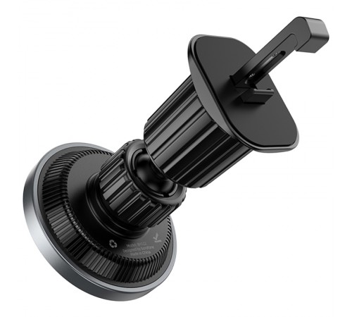 Автотримач Borofone BH122 Profit ring magnetic (air outlet) Black / Metal gray